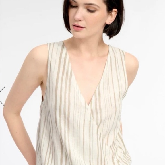 Splendid NWOT Striped Canyon Cross Tank Size XS Linen Blend - Picture 5 of 6